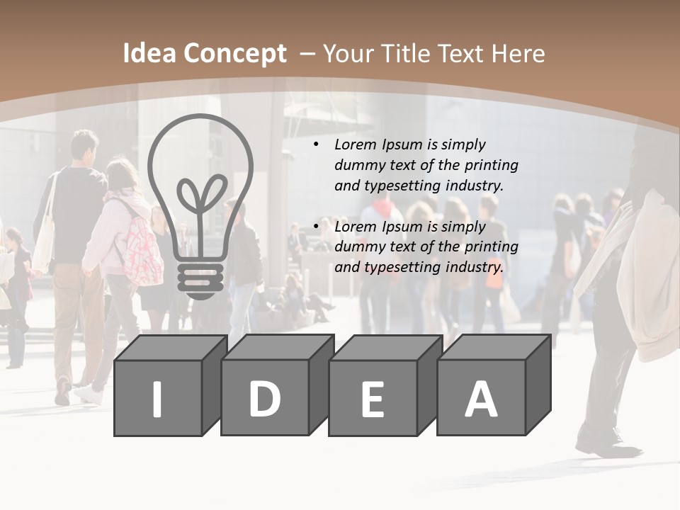 Stepping Men City PowerPoint Template