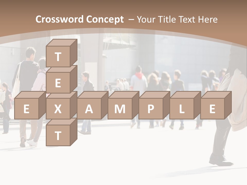 Stepping Men City PowerPoint Template