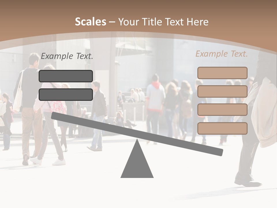 Stepping Men City PowerPoint Template