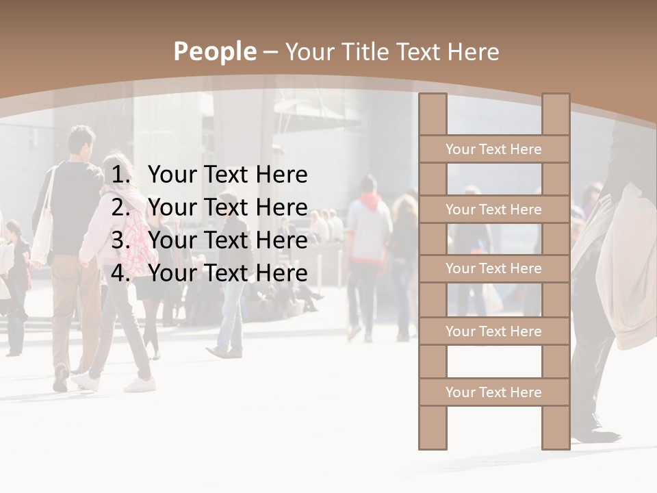 Stepping Men City PowerPoint Template
