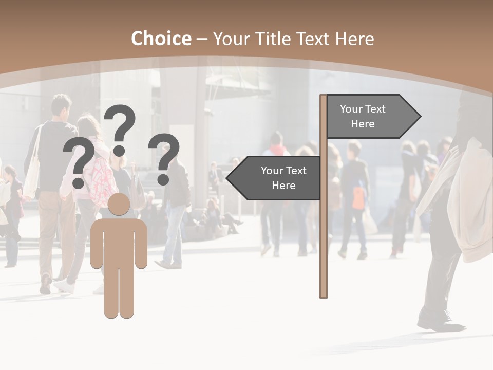Stepping Men City PowerPoint Template