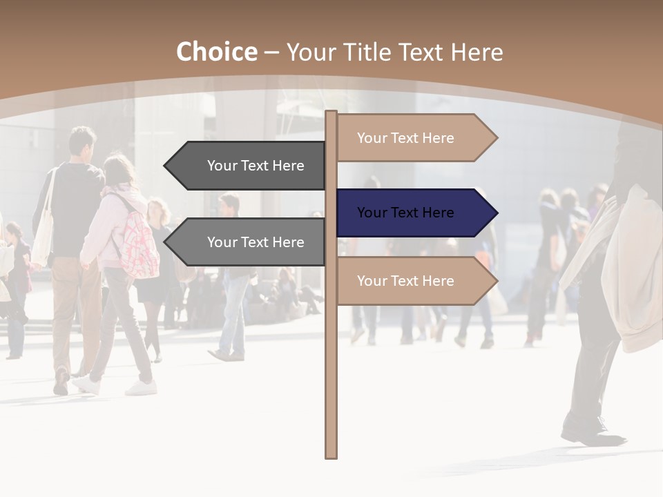 Stepping Men City PowerPoint Template
