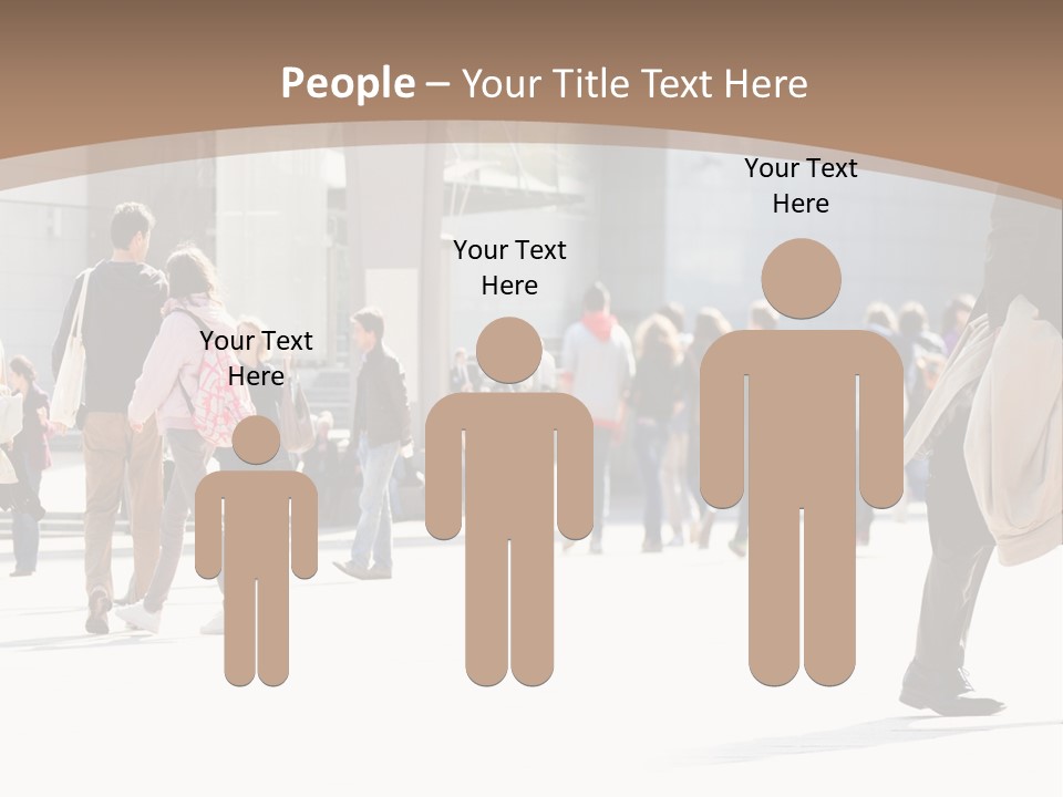 Stepping Men City PowerPoint Template