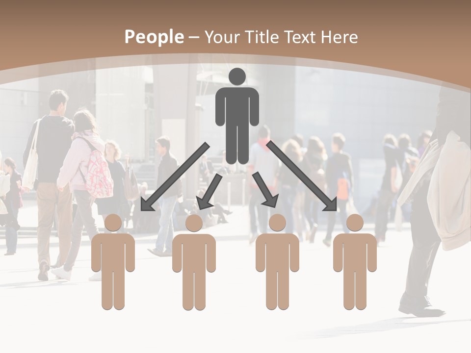 Stepping Men City PowerPoint Template