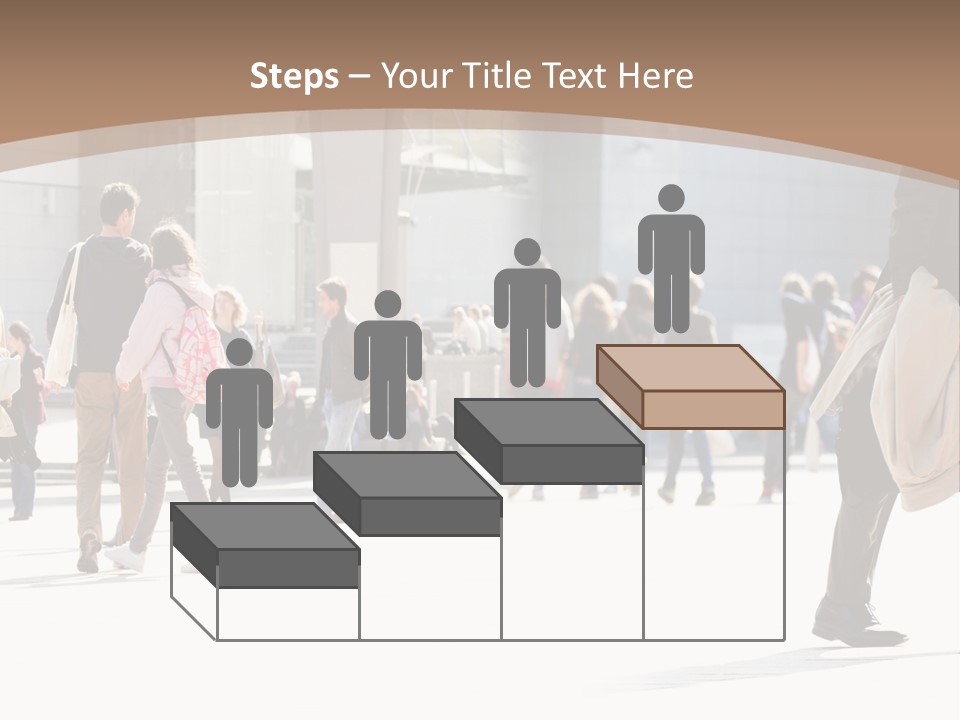 Stepping Men City PowerPoint Template