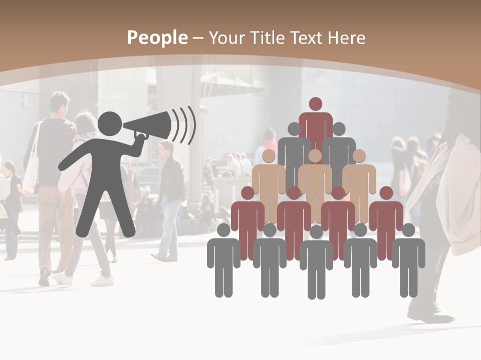 Stepping Men City PowerPoint Template