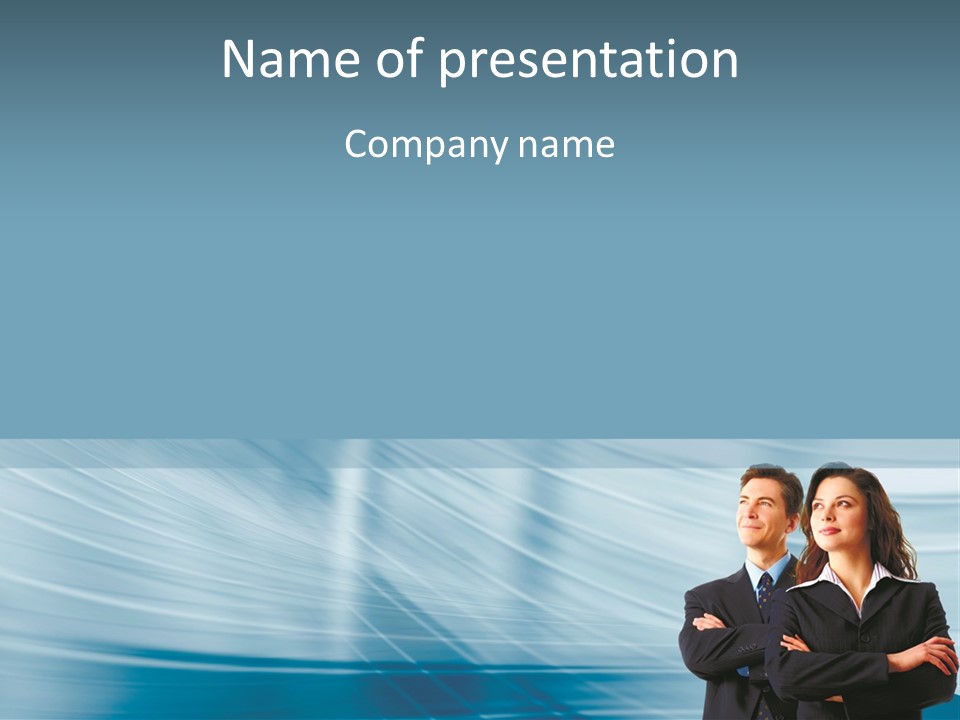 Graphic Businessman Techno PowerPoint Template