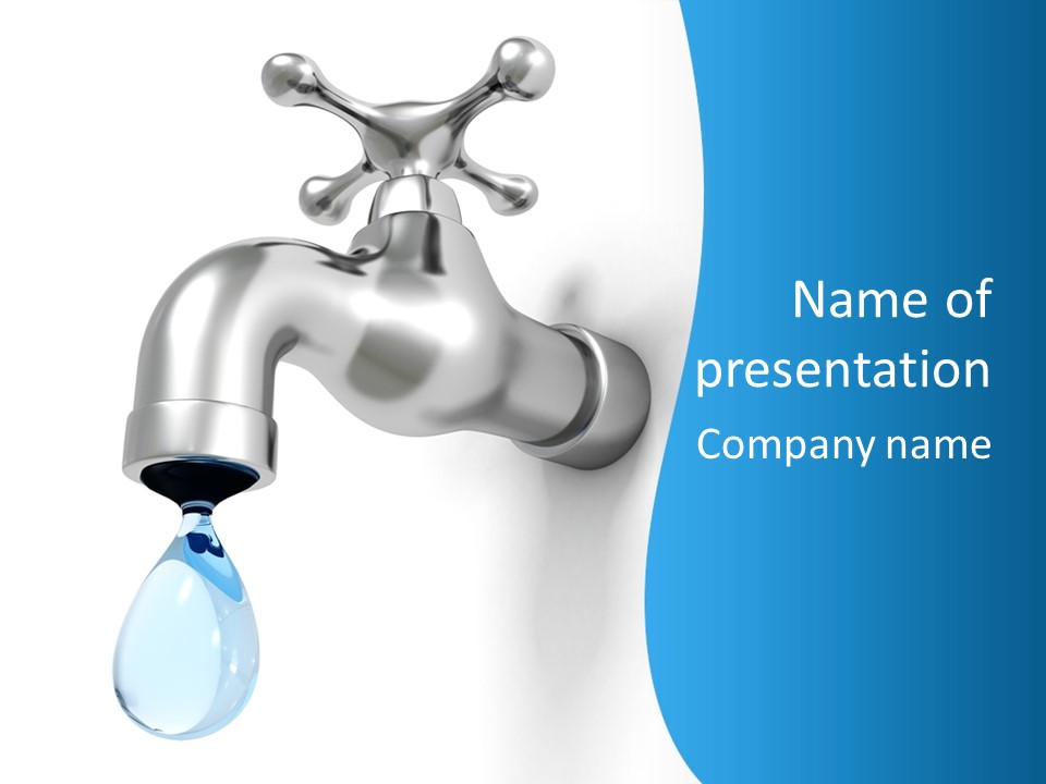 Raindrop Pipe Shiny PowerPoint Template