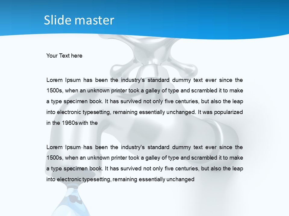 Raindrop Pipe Shiny PowerPoint Template