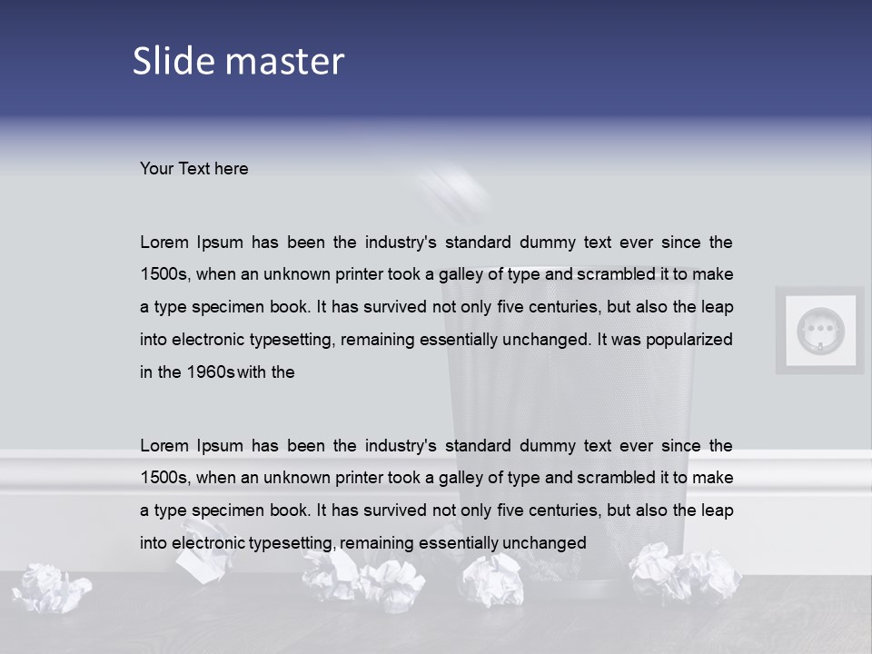 Sparse Writing Paperwork PowerPoint Template