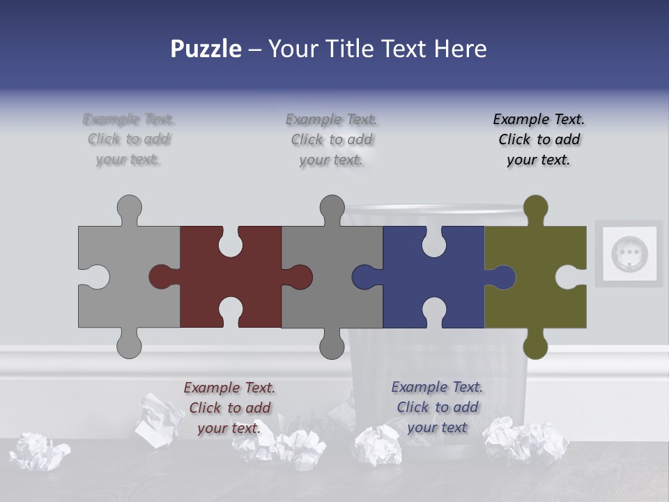 Sparse Writing Paperwork PowerPoint Template