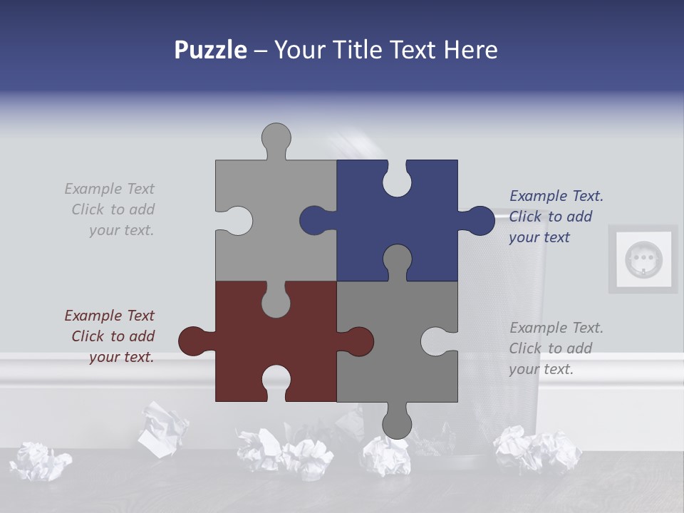 Sparse Writing Paperwork PowerPoint Template