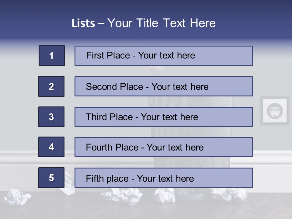 Sparse Writing Paperwork PowerPoint Template