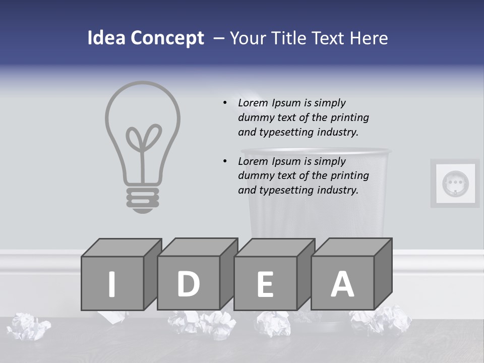 Sparse Writing Paperwork PowerPoint Template