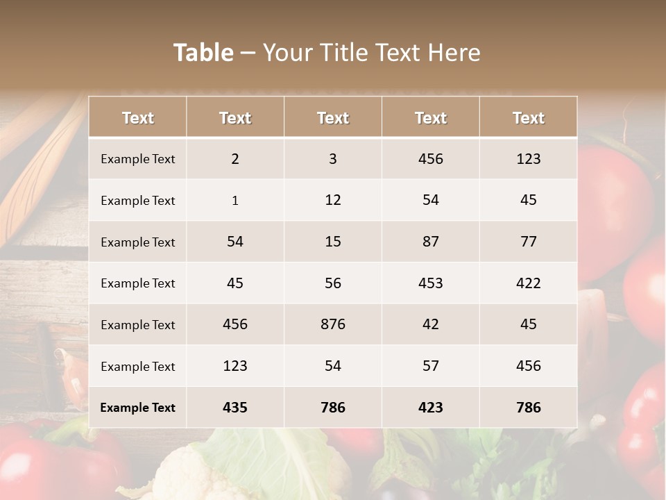 Cooking Food Organic PowerPoint Template
