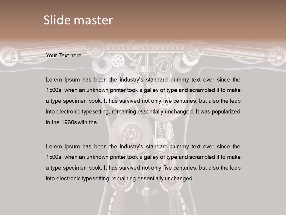 Perpetuum Mechanics Cooperation PowerPoint Template