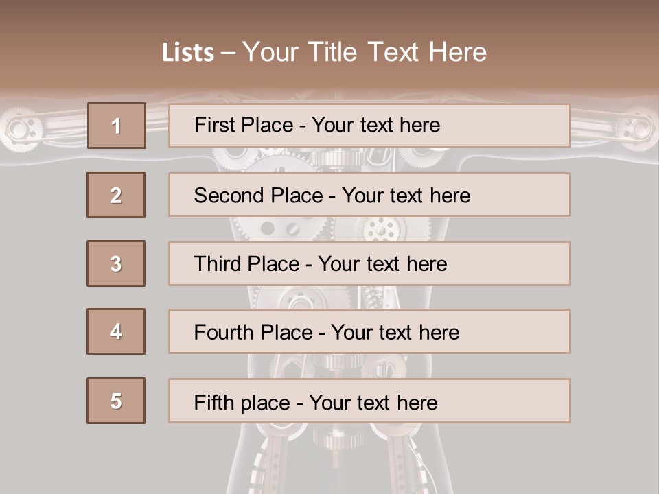 Perpetuum Mechanics Cooperation PowerPoint Template