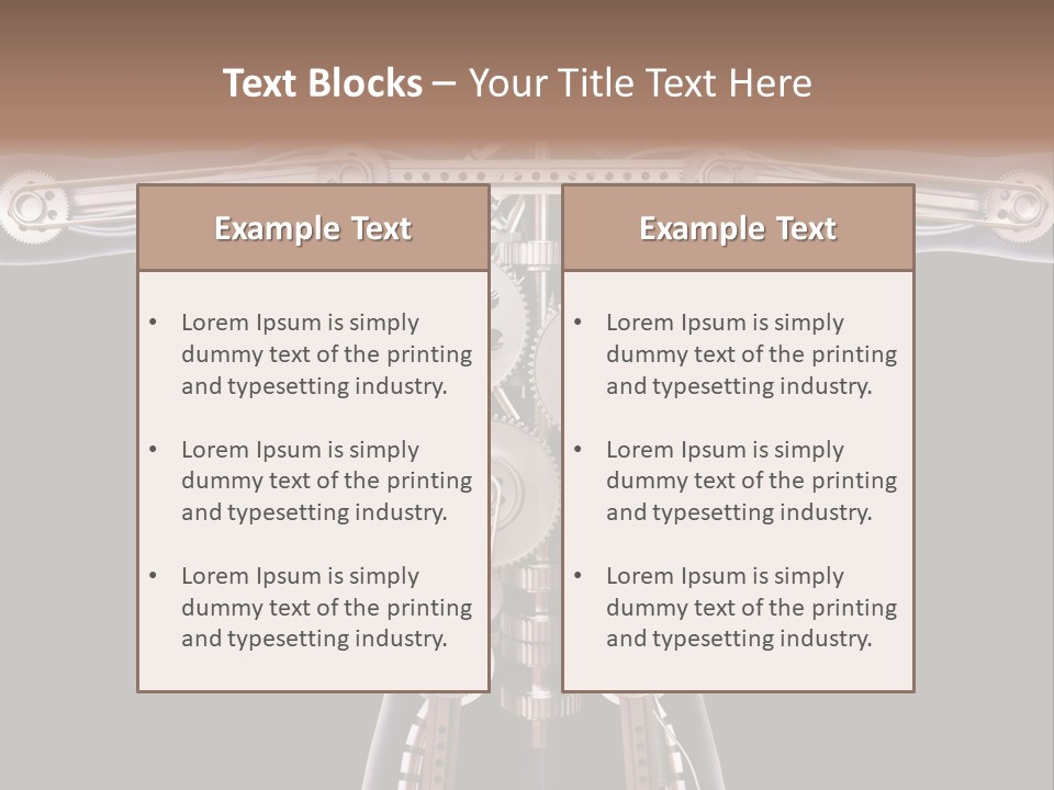 Perpetuum Mechanics Cooperation PowerPoint Template