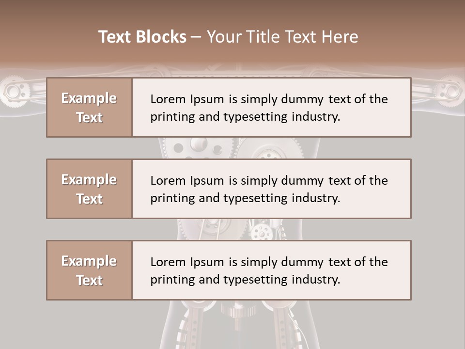 Perpetuum Mechanics Cooperation PowerPoint Template