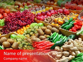 Plum Food Greengrocery PowerPoint Template