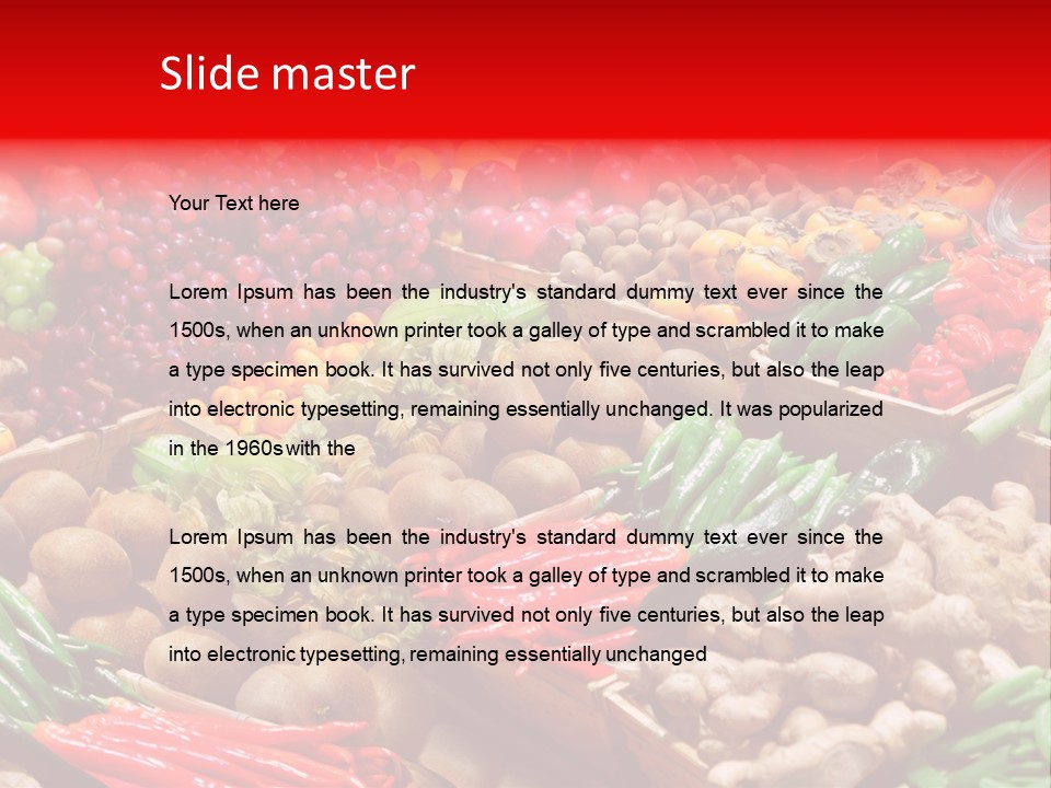 Plum Food Greengrocery PowerPoint Template