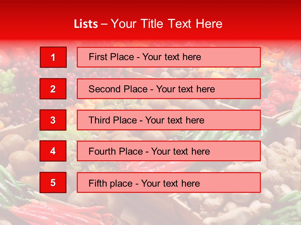 Plum Food Greengrocery PowerPoint Template