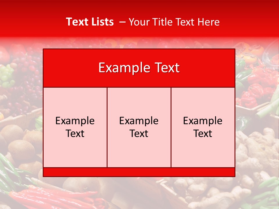 Plum Food Greengrocery PowerPoint Template
