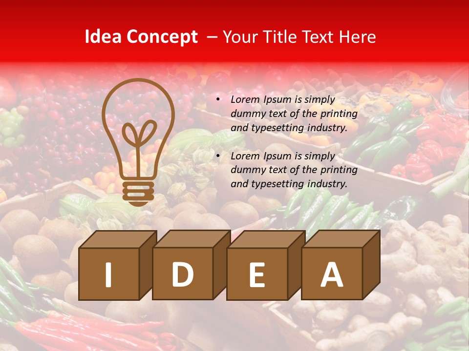 Plum Food Greengrocery PowerPoint Template