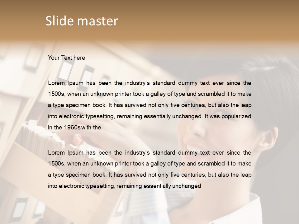 Caucasian Box Research PowerPoint Template