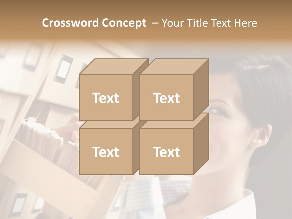 Caucasian Box Research PowerPoint Template
