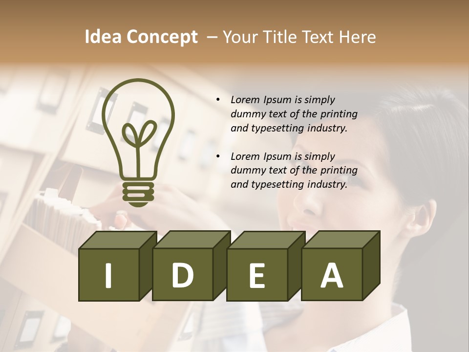 Caucasian Box Research PowerPoint Template