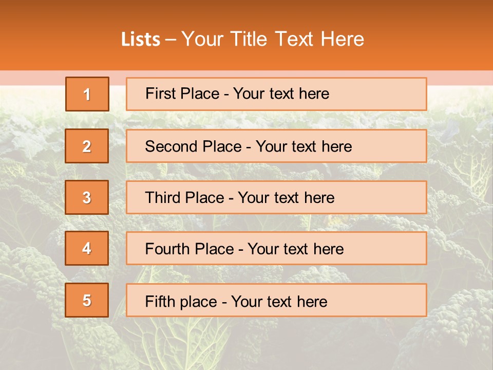 Agriculture Collard Greens Organic PowerPoint Template