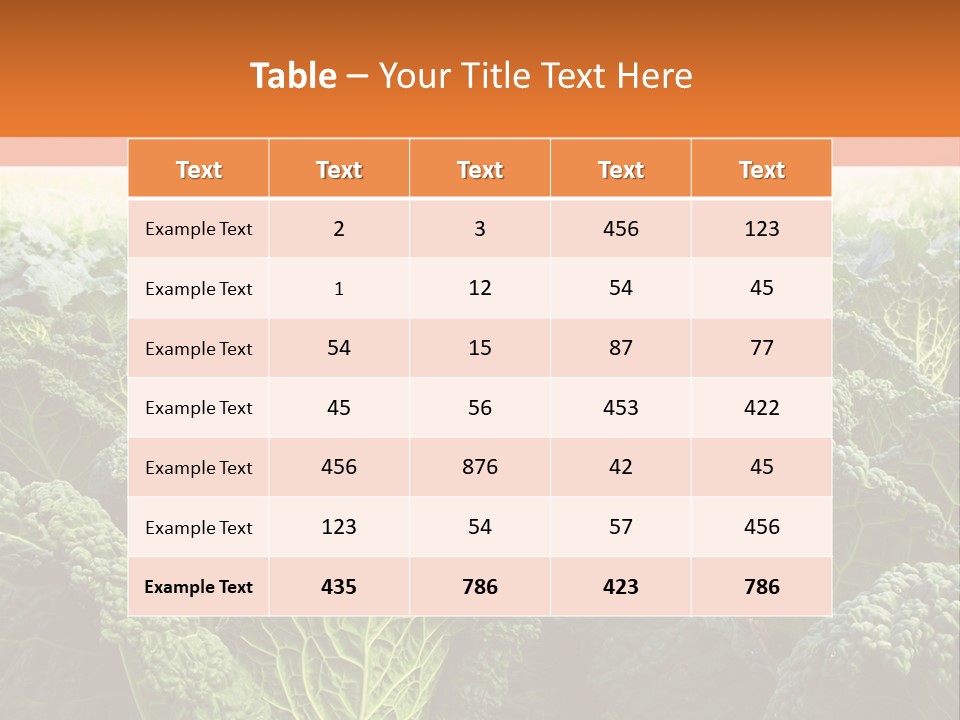Agriculture Collard Greens Organic PowerPoint Template