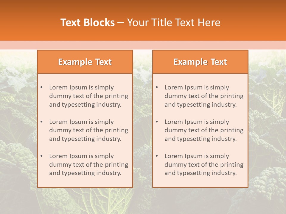Agriculture Collard Greens Organic PowerPoint Template
