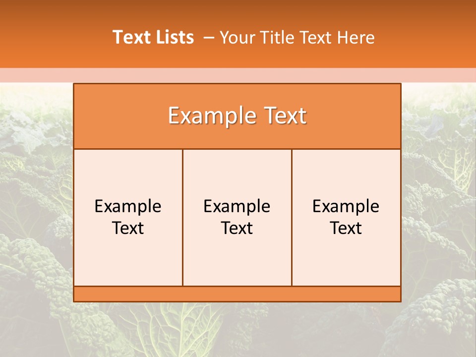 Agriculture Collard Greens Organic PowerPoint Template