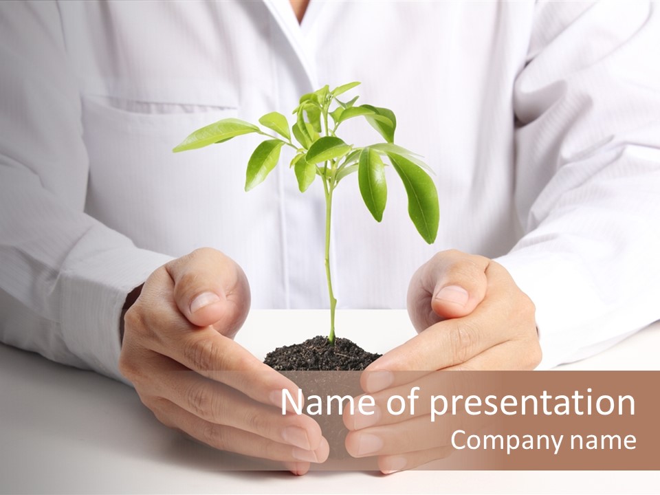 Gardening Hand Life PowerPoint Template