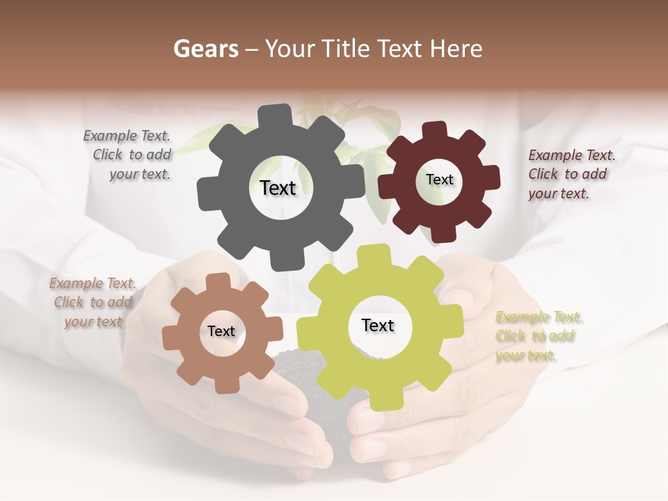 Gardening Hand Life PowerPoint Template