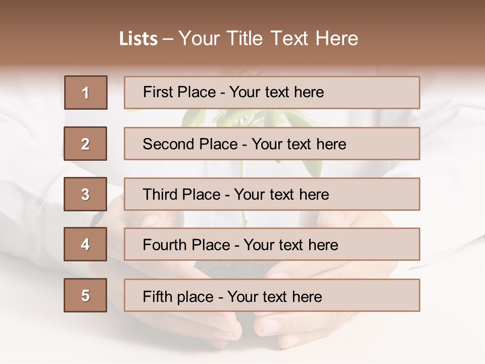Gardening Hand Life PowerPoint Template