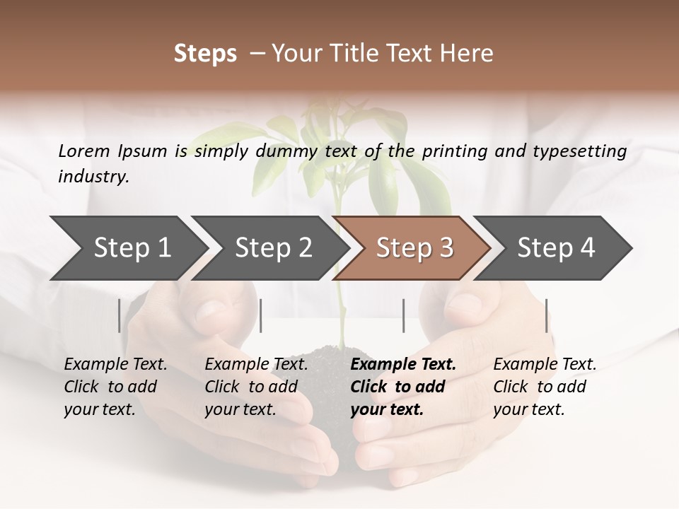 Gardening Hand Life PowerPoint Template