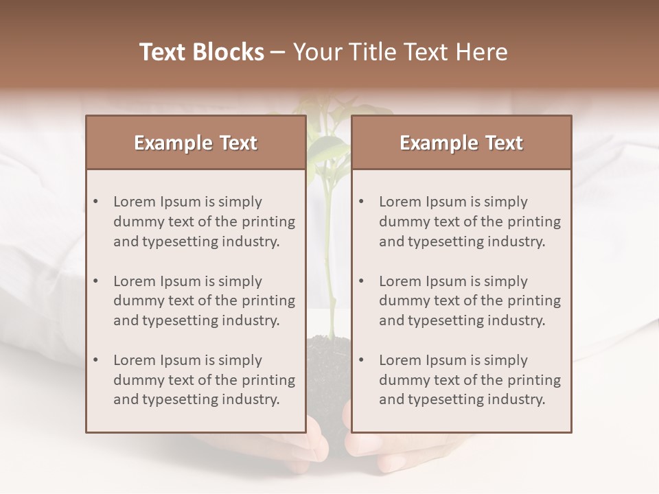 Gardening Hand Life PowerPoint Template