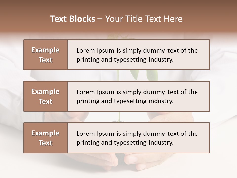 Gardening Hand Life PowerPoint Template