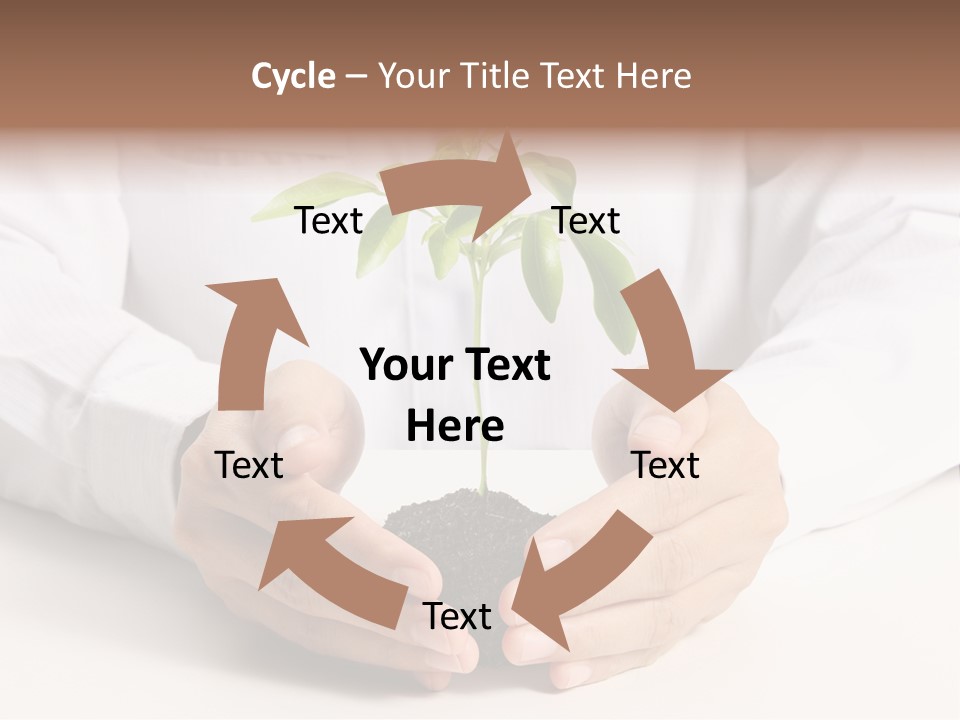 Gardening Hand Life PowerPoint Template