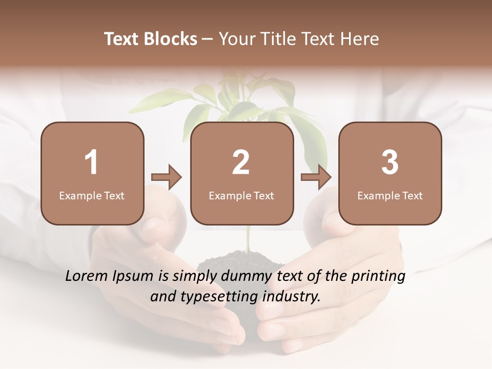 Gardening Hand Life PowerPoint Template
