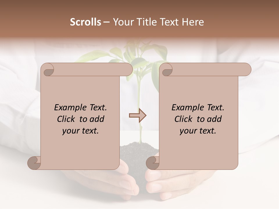 Gardening Hand Life PowerPoint Template