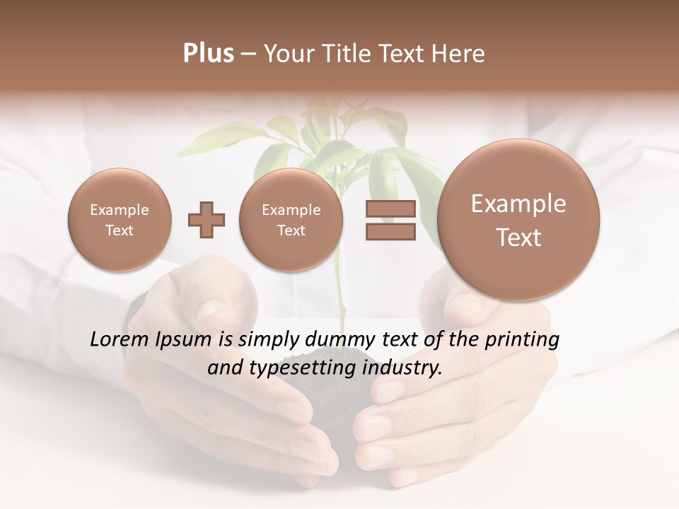Gardening Hand Life PowerPoint Template