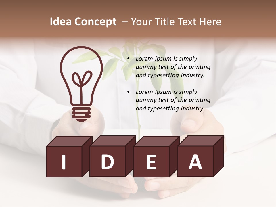 Gardening Hand Life PowerPoint Template