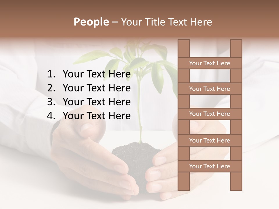 Gardening Hand Life PowerPoint Template