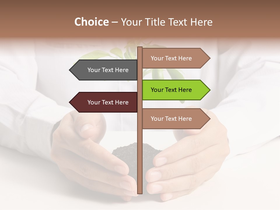 Gardening Hand Life PowerPoint Template