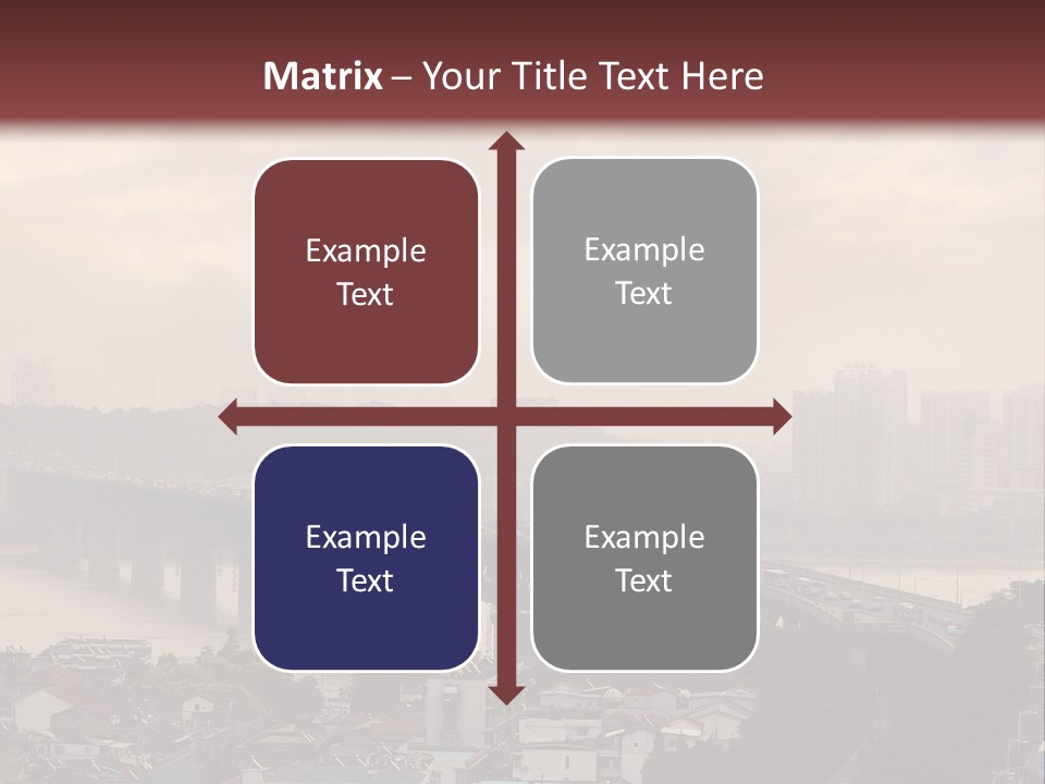 Downtown District Yangtze River Housing Development PowerPoint Template