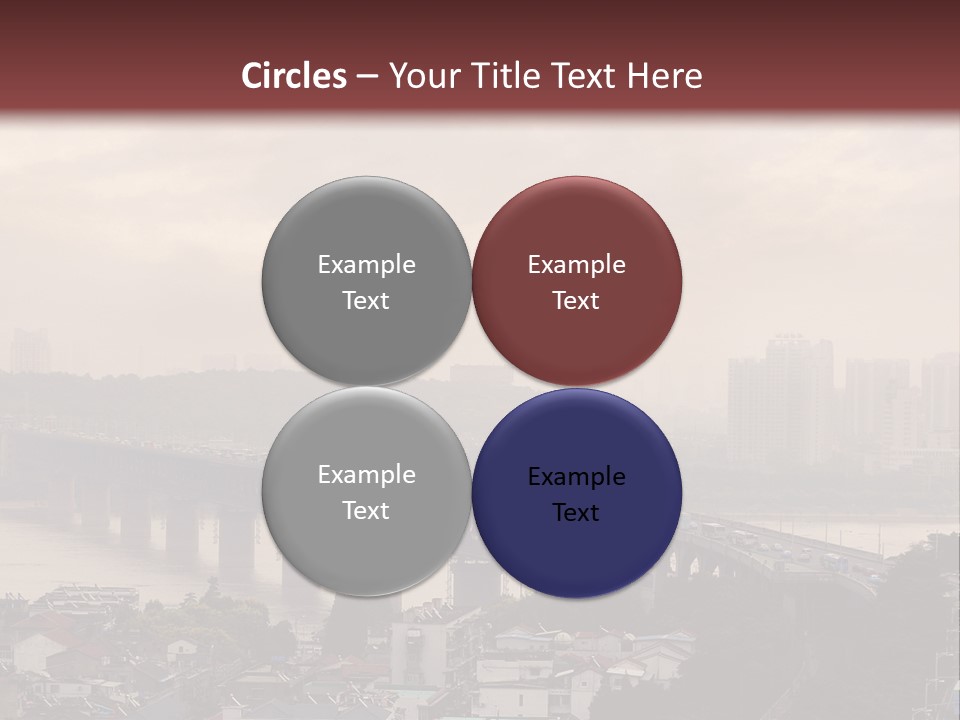 Downtown District Yangtze River Housing Development PowerPoint Template